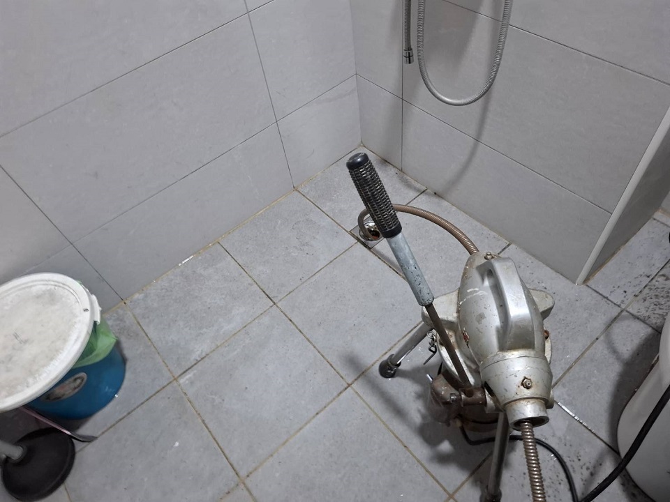 龍潭通水管-黃小姐家浴室水管堵塞疏通