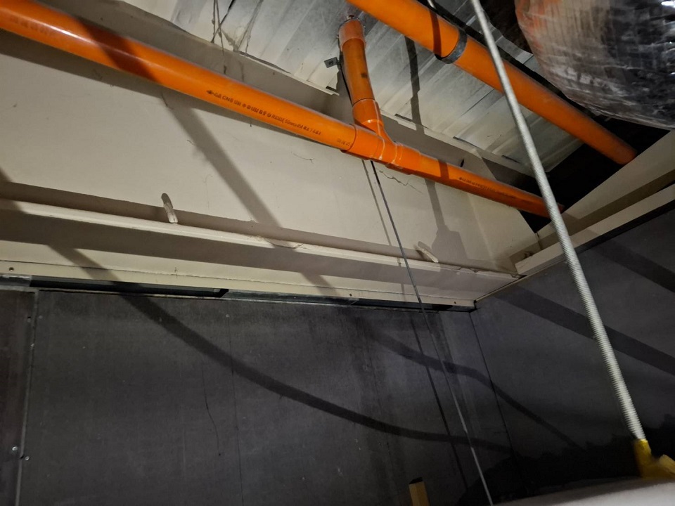 桃園觀音通水管-辦公大樓地下停車場吊管疏通